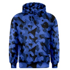 Black And Blue Camouflage Pattern Men s Core Hoodie by SpinnyChairDesigns