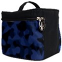 Black and Blue Camouflage Pattern Make Up Travel Bag (Big) View2