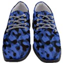 Black and Blue Camouflage Pattern Women Heeled Oxford Shoes View1