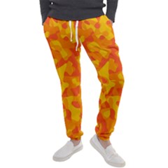 Orange And Yellow Camouflage Pattern Men s Jogger Sweatpants by SpinnyChairDesigns