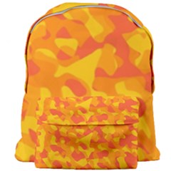 Orange And Yellow Camouflage Pattern Giant Full Print Backpack by SpinnyChairDesigns