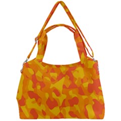 Orange And Yellow Camouflage Pattern Double Compartment Shoulder Bag by SpinnyChairDesigns