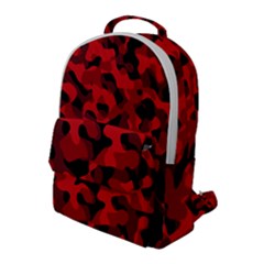Red And Black Camouflage Pattern Flap Pocket Backpack (large) by SpinnyChairDesigns