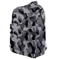 Grey And Black Camouflage Pattern Classic Backpack by SpinnyChairDesigns