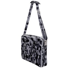 Grey And Black Camouflage Pattern Cross Body Office Bag by SpinnyChairDesigns