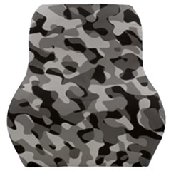 Grey And Black Camouflage Pattern Car Seat Back Cushion  by SpinnyChairDesigns