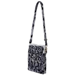 Grey And Black Camouflage Pattern Multi Function Travel Bag by SpinnyChairDesigns