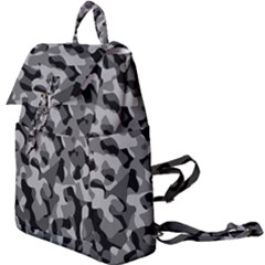 Grey And Black Camouflage Pattern Buckle Everyday Backpack by SpinnyChairDesigns