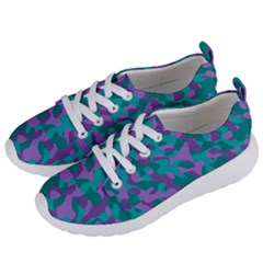 Purple And Teal Camouflage Pattern Women s Lightweight Sports Shoes by SpinnyChairDesigns