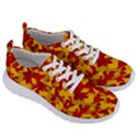 Red and Yellow Camouflage Pattern Men s Lightweight Sports Shoes View3