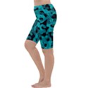 Black and Teal Camouflage Pattern Cropped Leggings  View2