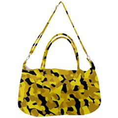 Black And Yellow Camouflage Pattern Removal Strap Handbag