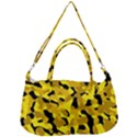 Black and Yellow Camouflage Pattern Removal Strap Handbag View2