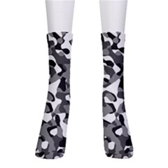 Black And White Camouflage Pattern Men s Crew Socks by SpinnyChairDesigns