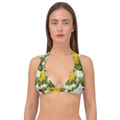 Yellow Roses Double Strap Halter Bikini Top by ibelieveimages