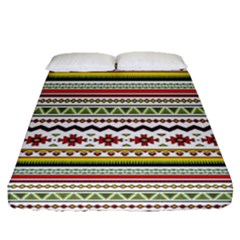 Bright Tribal Fitted Sheet (queen Size) by ibelieveimages