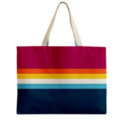 70s Vintage Stripes Zipper Mini Tote Bag