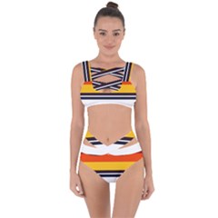 Retro Sunset Bandaged Up Bikini Set  by tmsartbazaar