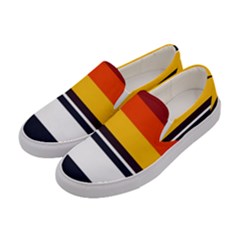 Retro Sunset Women s Canvas Slip Ons by tmsartbazaar