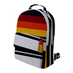 Retro Sunset Flap Pocket Backpack (large) by tmsartbazaar