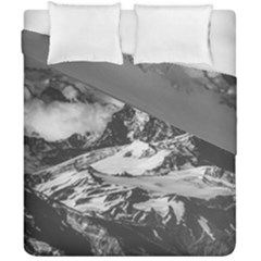 Black And White Andes Mountains Aerial View, Chile Duvet Cover Double Side (california King Size) by dflcprintsclothing