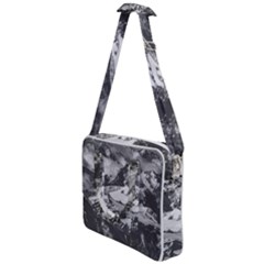 Black And White Andes Mountains Aerial View, Chile Cross Body Office Bag by dflcprintsclothing