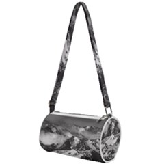 Black And White Andes Mountains Aerial View, Chile Mini Cylinder Bag by dflcprintsclothing