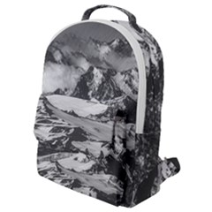 Black And White Andes Mountains Aerial View, Chile Flap Pocket Backpack (small)