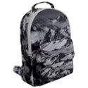 Black And White Andes Mountains Aerial View, Chile Flap Pocket Backpack (Large) View2