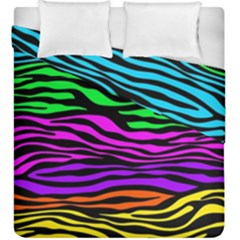 Colorful Zebra Duvet Cover Double Side (King Size)