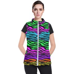 Colorful Zebra Women s Puffer Vest