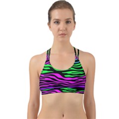 Colorful Zebra Back Web Sports Bra