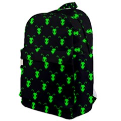 Neon Green Bug Insect Heads On Black Classic Backpack by SpinnyChairDesigns