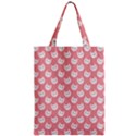 Cute Cat Faces White and Pink Zipper Classic Tote Bag View1
