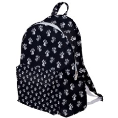 Cat Dog Animal Paw Prints Black And White The Plain Backpack by SpinnyChairDesigns