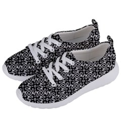 Black And White Decorative Design Pattern Women s Lightweight Sports Shoes