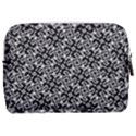 Black and White Decorative Design Pattern Make Up Pouch (Medium) View2