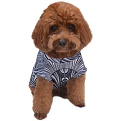 Abstract Art Black And White Floral Intricate Pattern Dog T-shirt by SpinnyChairDesigns