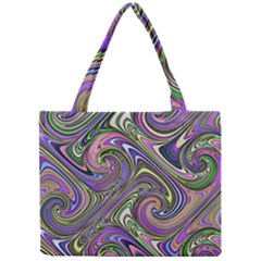 Abstract Art Purple Swirls Pattern Mini Tote Bag