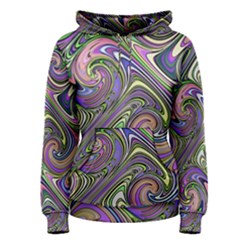 Abstract Art Purple Swirls Pattern Women s Pullover Hoodie