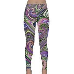 Abstract Art Purple Swirls Pattern Classic Yoga Leggings