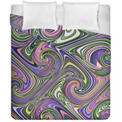 Abstract Art Purple Swirls Pattern Duvet Cover Double Side (California King Size)