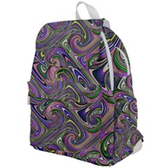 Abstract Art Purple Swirls Pattern Top Flap Backpack