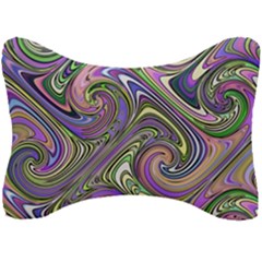 Abstract Art Purple Swirls Pattern Seat Head Rest Cushion