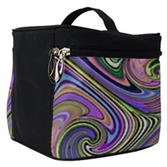 Abstract Art Purple Swirls Pattern Make Up Travel Bag (Small)