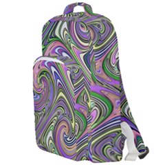 Abstract Art Purple Swirls Pattern Double Compartment Backpack