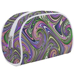 Abstract Art Purple Swirls Pattern Makeup Case (Large)