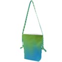 Blue Green Abstract Stripe Pattern  Folding Shoulder Bag View1