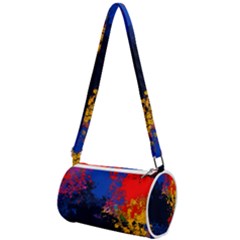Colorful Paint Splatter Texture Red Black Yellow Blue Mini Cylinder Bag by SpinnyChairDesigns