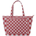 Picnic Gingham Red White Checkered Plaid Pattern Back Pocket Shoulder Bag  View1
